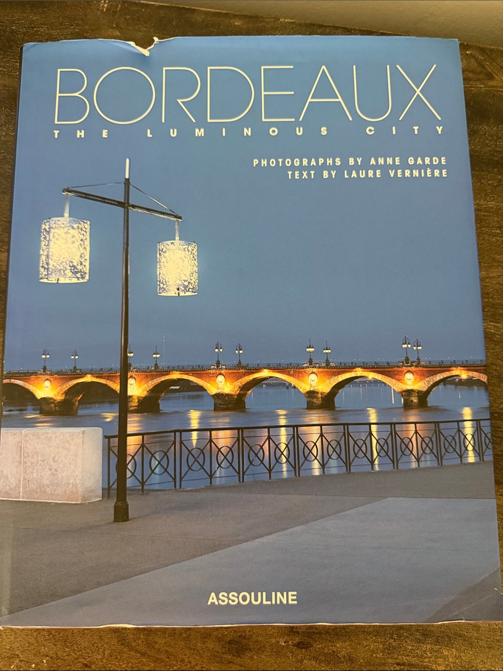 Assouline Bordeaux Photography Book — Blue and Gold Cover